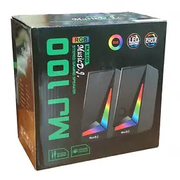 Комп'ютерні колонки акустика 2.0 USB Music D9 MJ-100 з RGB-підсвіткою - мініатюра 6