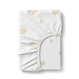 Простирадло на резинці фланель 180х200х30 SNOWFLAKES GOLD COSAS (4822052476147)