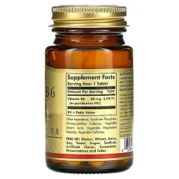Вітамін В6 Solgar Vitamin B6 50 мг 100 таблеток - мініатюра 2