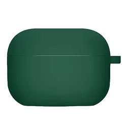 Силіконовий футляр з мікрофіброю для навушників Airpods Pro 3 Зелений / Pine green