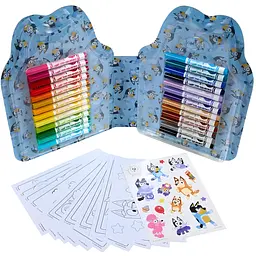 Переносний набір для малювання Crayola Bluey з фломастерами та розмальовками - мініатюра 4