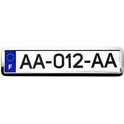Рамка номеру 12 Atelie метал хром
