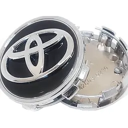 Ковпачки на литі диски Toyota 62 х 56 мм Чорний Хром 1 шт (TY-195) (42603-02320)