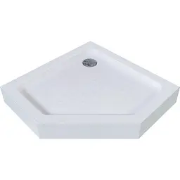Душовий піддон Mixxus Lines з сифоном ST01-90x90x13 п'ятикутний діаметр зливу 52 мм MI8284, Білий