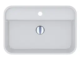 Умивальник Miraggio OCEAN 600 (8813680) Miramarble, Глянцевий, Накладний/Врізний, Білий - мініатюра 4