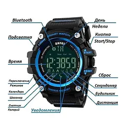 Наручний чоловічий годинник Skmei 1278 Black (12355) - мініатюра 6