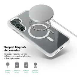 Чохол ArmorStandart Unit MagSafe для Samsung S24 Matte Clear Silver - мініатюра 4
