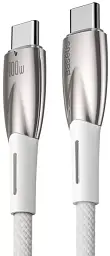 Кабель Baseus Glimmer Series Fast Charging Cable Type-C to Type-C 100W 2m CADH000802 White - мініатюра 2