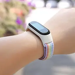 Ремінець до фітнес браслета BeCover Nylon Style для Xiaomi Mi Smart Band 7 Rainbow (707668) - мініатюра 2