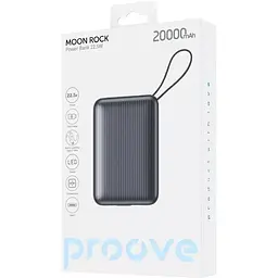 Портативний акумулятор Proove Moon Rock 22.5W 20000mAh gray (PBM222012105) - мініатюра 3