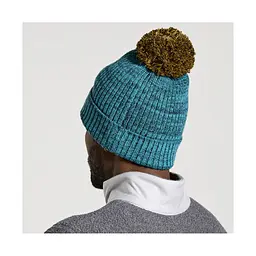 Шапка Saucony Rested Pom Beanie Yellow/Blue (1097-800031-PM UNI) - мініатюра 2