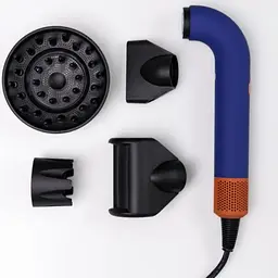 Фен-стайлер для волосся Super Hairdryer 1600 Вт 4 насадки, синій - мініатюра 6