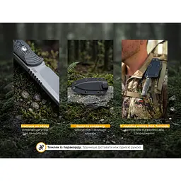 Ніж фіксований туристичний Weknife Notchline, (8.7 см) CPM S35VN /Carbon Fiber чорний з чохлом - мініатюра 13