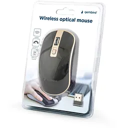 Мишка Gembird MUSW-4B-06-BG Wireless Black-Gold (MUSW-4B-06-BG) - мініатюра 4