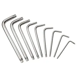 Ключ Sigma набір TORX 9шт T10-T50 CrV, короткі з отвором (4022211) - мініатюра 7