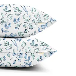Комплект постільної білизни Cosas євро з простирадлом на резинці STEPPE FLOWERS CS3 200 x 220 см (FoliageBlueMint_El-109Meditative_200) - мініатюра 3