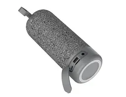 Портативна бездротова Bluetooth-колонка TG-619C з потужним звучанням LED-підсвіткою та ремінцем для перенесення Сірий - мініатюра 3