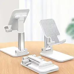 Тримач для телефона 16х6.5х11см Folding desktop phone stand Білий, підставка для телефона на стіл - мініатюра 4