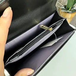 Сумка жіноча маленька через плече чорна стильна на ланцюжку (1338) - мініатюра 8