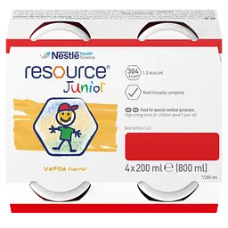 Готова молочна суміш Nestle Resource Junior, з ароматом ванілі, 800 мл (4 шт по 200 мл) - мініатюра 8