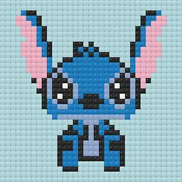 Алмазна мозаїка міні "Stitch Стіч" ODM0105, 10х10 см