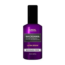 Сиворотка для волосся зволожуюча «Англійська троянда» 100 мл Kundal Macadamia Ultra Hair Serum English Rose