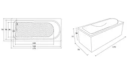 Ванна акрилова Damixa Apollo 170x70 см 47WA-170-070W-A - мініатюра 6