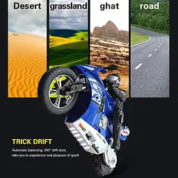 Мотоцикл на радіокеруванні Motorcycle Stunt Drift six-axis Gyroscope Blue - мініатюра 2