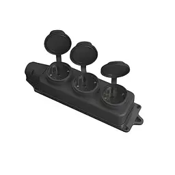 Розетковий модуль ELM SMR-30EC на 3 розетки із захистом IP44 та захисними кришками (41-0040)