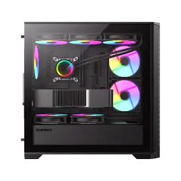 Корпус GameMax Destroyer MB, Black, без БЖ, Mid Tower, для MicroATX / Mini-ITX, 1xUSB 3.0 / 2xUSB 2.0, макс. CPU - 165 мм / VGA - 410 мм, 4x120 мм ARGB, бічна панель із загартованого скла - мініатюра 5