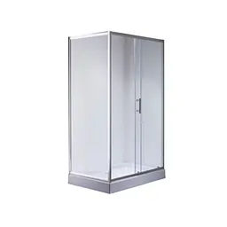 Душова кабіна з низьким піддоном Mixxus Hard SCT01-100x80x198-TR хром прозоре скло 5 мм MI6908, Універсальна, прозорий, хром - мініатюра 3