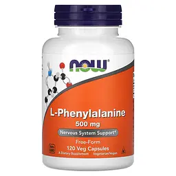 NOW Фенілаланін, L-Phenylalanine 500мг - 120 капсул