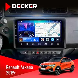 Штатна магнітола Renault Arkana, Duster 2019+ Decker D10-006 4x64, 4G Decker (НФ-00009520)