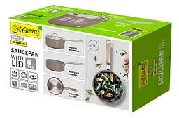 Стільник з скляною кришкою антипригарний Maestro MR-4009-18S діаметр 18 см на 1.9л Ceramic алюміній - мініатюра 6