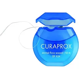 Зубна нитка Curaprox вощена з ароматом м'яти 50 м - мініатюра 2