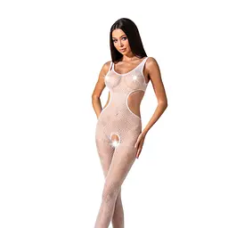 Еротичний бодістокінг з малюнком Passion BS085 white - мініатюра 1