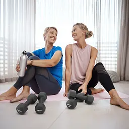 Гантелі для фітнесу неопренові Gymtek Hex 2х4кг чорний - мініатюра 3