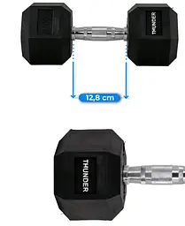 Гантель шестигранна Thunder 15 кг (HEXAGONAL-DUMBBELLS-15KG) - мініатюра 2