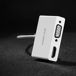 Перехідник Ugreen USB 3.1 Type C HDMI + VGA MM123 Білий - мініатюра 6