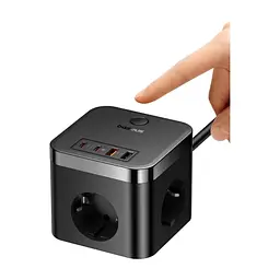 Мережевий фільтр живлення Baseus PowerCombo Cube Power Strip (E00066400117-00) - мініатюра 5