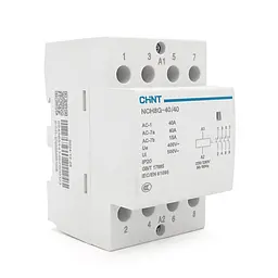 Контактор CHINT NCH8-40/40 220V,40А, 26kW, 4NO, на DIN-рейку, 85*65,5*54мм