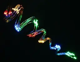 Новорічна конусна гірлянда 3 м 10 ниток 300 LED-лампочок Кольорова - мініатюра 6