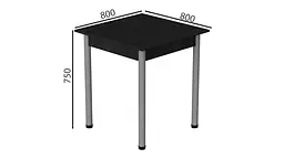 Стіл кухонний Ferrum-decor Агата 75x80x80 Сірий ДСП Сосна Кембра 16мм (FRD-105678) - мініатюра 3