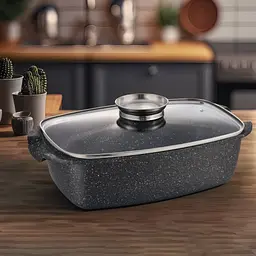Жаровня Gusto покриття Marble 5,5 л (GT-2504-32) - мініатюра 5