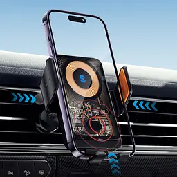 Тримач для телефона Essager Junyi 15W Wireless Phone Holder for Car (Air Outlet Type) Чорний (EZJWX-JY01-Z) - мініатюра 5
