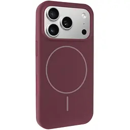 Чохол Epik Silk Full Protective (AA) NO LOGO with Magnetic Fit для Apple iPhone 17 Pro Max / 18 Pro Max Бордовий / Plum