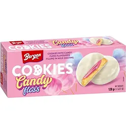 Печиво Bergen Cookies Candy floss Солодка Вата 128 г