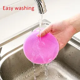 Губка мочалка прихватка для посуду силіконова Better Sponge 4 в 1, Kitchen Master Червоний 85754 - мініатюра 9