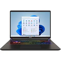 Ноутбук MSI Vector 16 HX AI A2XWHG Cosmos Gray / 16 IPS WQXGA 240 Гц / Intel Core Ultra 9 275HX / RAM 32 ГБ / SSD 1 ТБ / RTX 5070Ti, 12 ГБ / Windows 11 Home