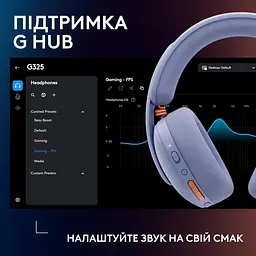 Ігрові навушники Logitech G325 Lightspeed Wireless Lilac (981-001538) [158923] - мініатюра 5